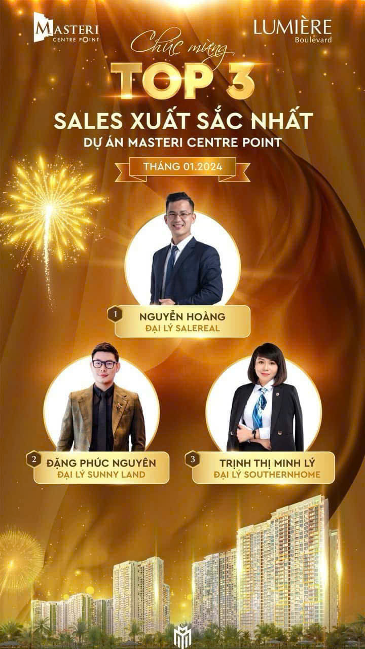 Top 3 Sales xuất sắc — Masteri Centre Point